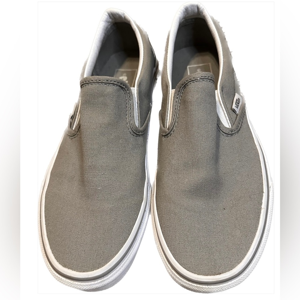 Vans slip on shoe tan/light grey size 6.5